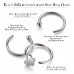 Evevil 20G Stainless Steel Mixed Nose Ring Hoops 8 PCS Nose Piercing Body Jewelry Cartilage Earrings Set, Steel Color