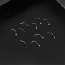 Charisma 10pcs 20G 1.8mm White Stainless Steel L Shaped Nose Rings Studs Nose Studs Bone Crystals Hypoallergenic Body Nose Piercings 
