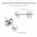 Charisma 6mm Pearl Stud Earrings Set for Girls Women Hypoallergenic Composite Faux Pearl Earrings Pack 12 Pairs 