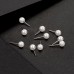 Charisma 6mm Pearl Stud Earrings Set for Girls Women Hypoallergenic Composite Faux Pearl Earrings Pack 12 Pairs 