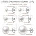 Charisma 4-12mm Pearl Stud Earrings Set for Girls Women Hypoallergenic Composite Faux Pearl Earrings Pack 12 Pairs Mixed Sizes 