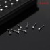 Evevil 60pcs 22G Nose Studs Rings Stainless Steel Clear White Crystal Nose Studs Bone Hypoallergenic Piercing Jewelry Mixed Crystal Sizes Box Set